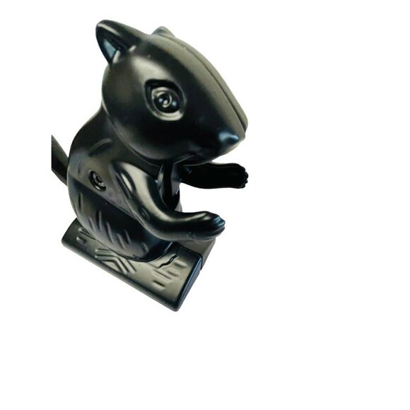 Vintage Black Aluminum Metal Squirrel Holiday Nut Cracker 5 1/2" x 8" - Picture 5 of 9